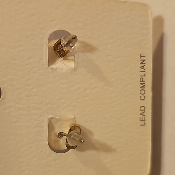 LOU & CO NWT gold and silver stone hoop earrings - Picture 8 of 9